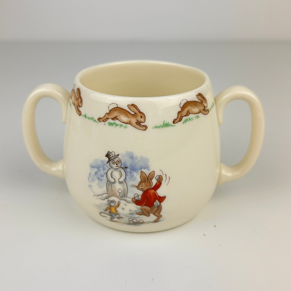 Royal Doulton Bunnykins Oval Bowl Mug Set Bone China England‎ Vintage Set of 2 - Picture 6 of 9